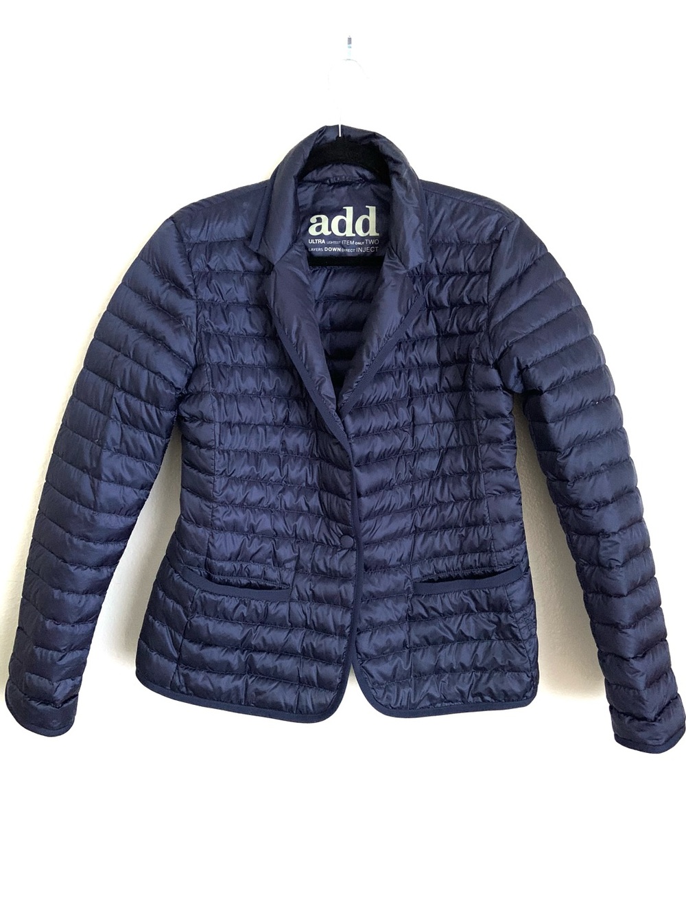 ADD Down Ultra Light Quilted Blazer Jacket (Sz 10 or M)